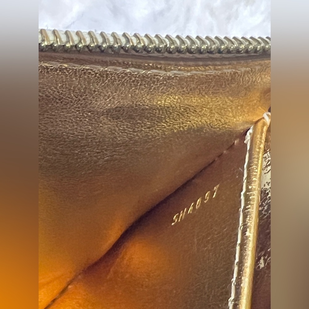 Louis Vuitton Metallic Gold Mono Makeup Bag/Pouch/Clutch (attachable gold chain) - Picture 10 of 10